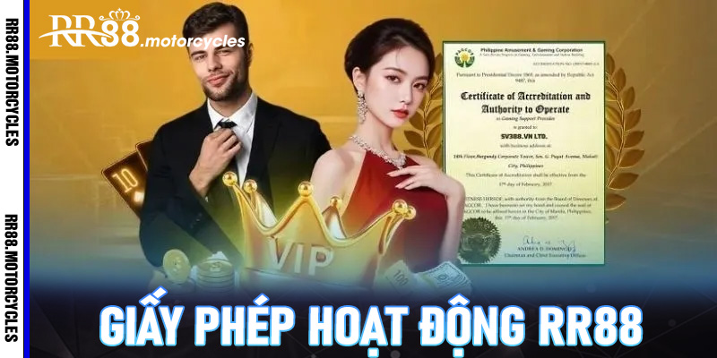 Giấy phép hoạt động RR88